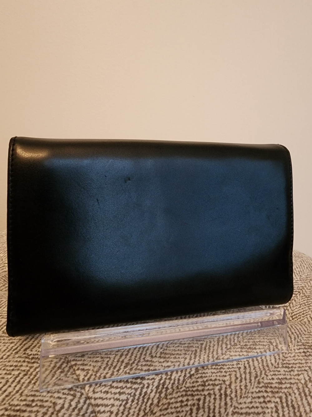 EUC Furla Large Trifold Black Leather Wallet With Multiple Compartments - Picture 3 of 7